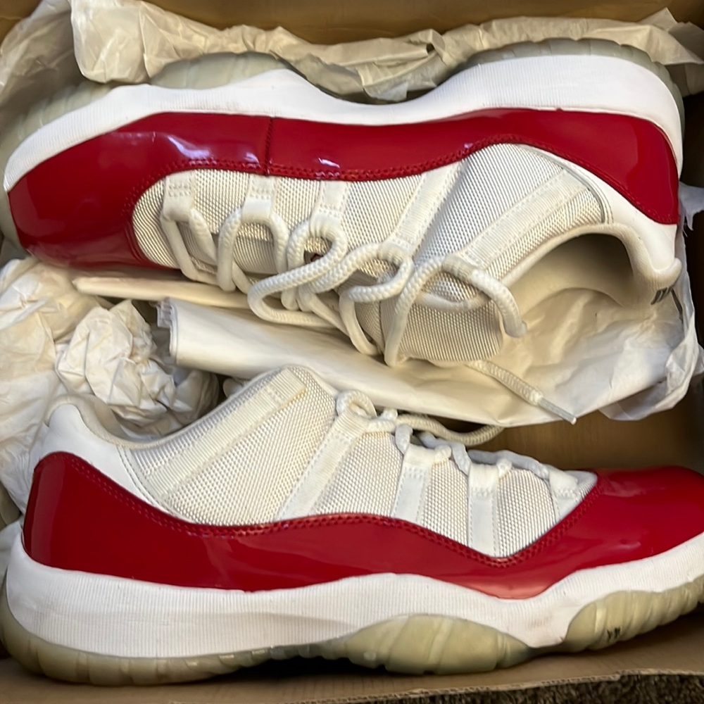White & Red Low 11’s Size 11’s